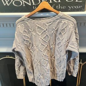 TALBOTS CABLENET WORN ONCE SWEATER